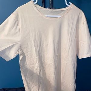 Pale yellow tee, ZARA, XL
